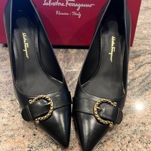 Ferragamo Point toe pumps with buckle